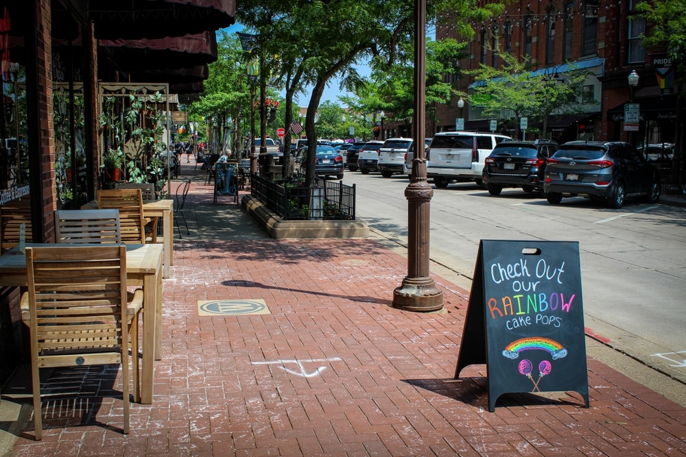 Streets of Downtown Wausau, walkable from the Stewart Inn, one of the most unique hotels in Wisconsin